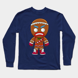 Gingerbread Man fanart, baby cookies man, angry gingerbread Long Sleeve T-Shirt